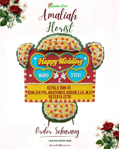 Karangan Papan Bunga Pernikahan di Oro-oro Dowo